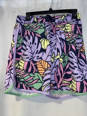 Sovereign Code Elastic Waist Bright Tropical Lined Swim Trunks Board Shorts Sz S
